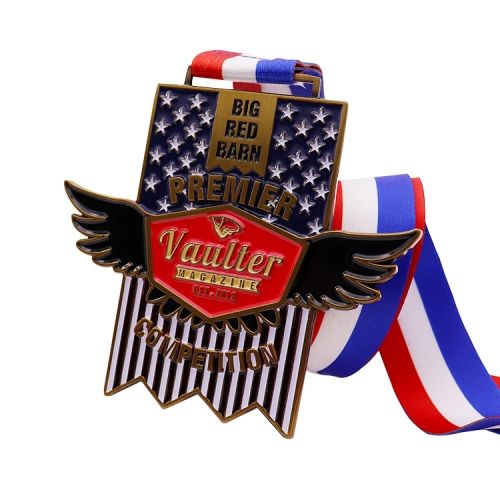 Custom Red White Purple Heat Transfer Metal High Jump Medals