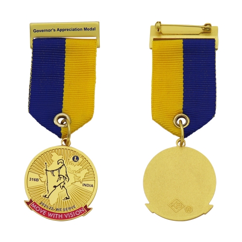 Custom Miniature Silk Screen Printed Commemorative Distinguished Service Medals