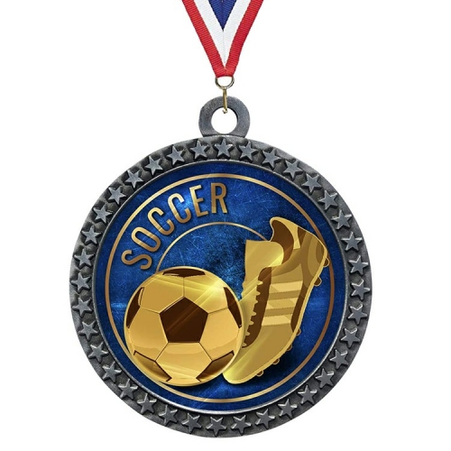 Personalised Custom Engraved Gold Silver Football Medals Cheap